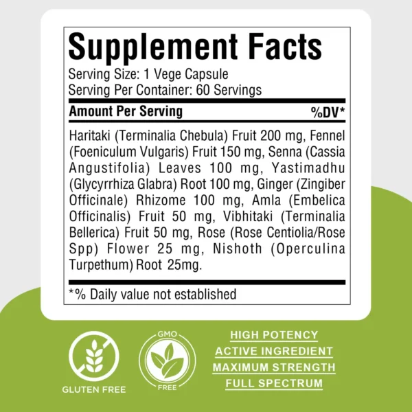 Laxa Komfort - Ayurvedic Herbal Supplement – 60 Vege Capsules – 800 Mg Each