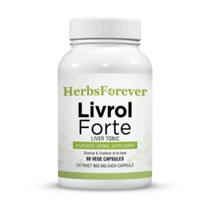 Livrol Forte Capsules - Ayurvedic Herbal Supplement – 90 Vege Capsules – 800 Mg Each