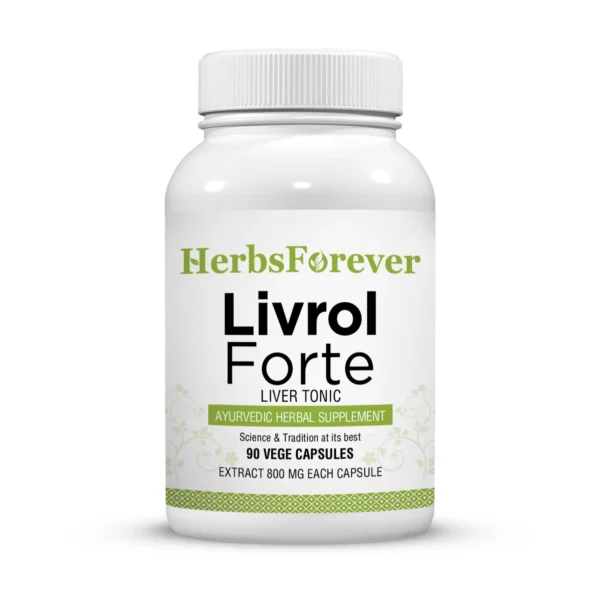 Livrol-Forte Livrol Forte Capsules - Ayurvedic Herbal Supplement – 90 Vege Capsules – 800 Mg Each
