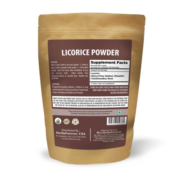 Licorice Powder (Glycyrrhiza Glabra) - Non GMO - Vegan – (454 Gm - 1LBS)