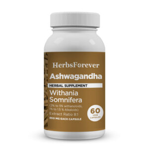 Ashwagandha Capsules – Withania Somnifera - 2% TO 5% Withanoloids, 1% To 1.5 % Alkaloids - Extract Ratio 8:1 -  60 Vege Capsules - 800 mg each