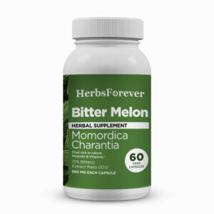 Bitter Melon Capsules (Momordica Charantia) - 5% Bitters - Extract Ratio 10:1 - 60 Vege Capsules - 880 mg each