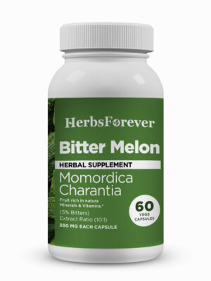 Bitter Melon Capsules (Momordica Charantia) - 5% Bitters - Extract Ratio 10:1 - 60 Vege Capsules - 880 mg each