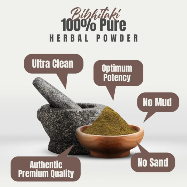 Bibhitaki Powder (Terminalia Bellerica) - Non GMO - Vegan - (454 Gms -1 LBS)