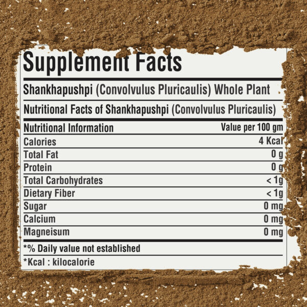 Shankhapushpi Powder (Convolvulus Pluricaulis) – Non GMO – Vegan – (454 Gms – 1LBS)