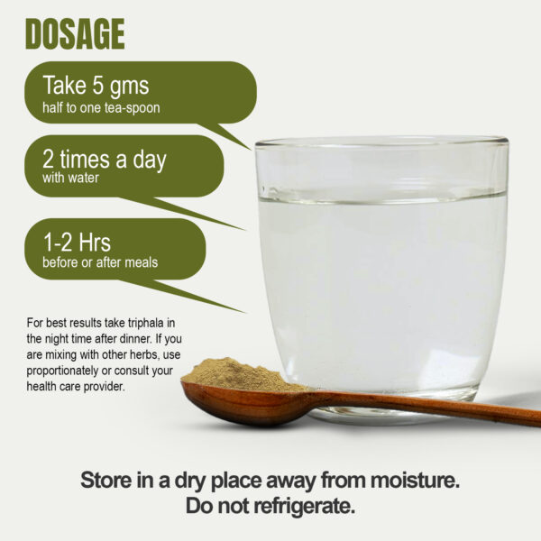 bnr4_triphala_powder_454_dosage Triphala Churna Powder – 454 Gms – 1Lbs