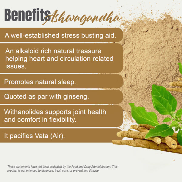 Ashwagandha Powder (Withania Somnifera) – Non GMO – Vegan – (454 Gms – 1LBS)
