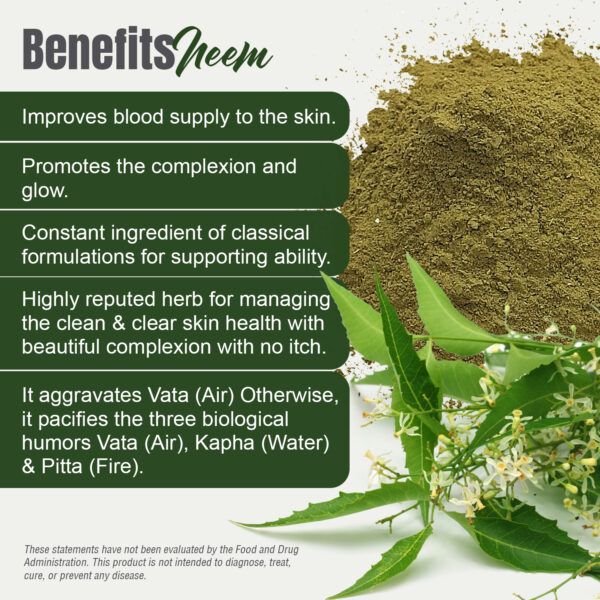 Neem Powder (Azadirachta Indica) - Non GMO - Vegan - (454Gms - 1LBS)