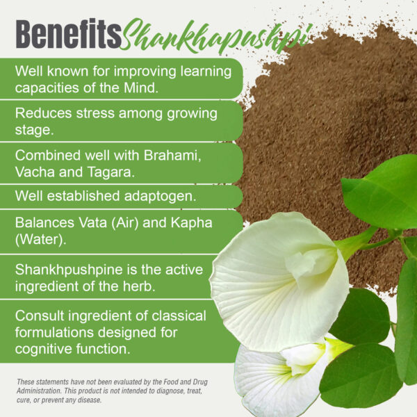 Shankhapushpi Powder (Convolvulus Pluricaulis) – Non GMO – Vegan – (454 Gms – 1LBS)