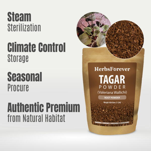 Tagar Powder (Valeriana Wallichii) - Non GMO - Vegan - (454 Gms - 1LBS)
