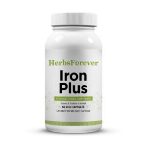 Iron Plus Capsules - Ayurvedic Herbal Supplement – 60 Vege Capsules – 800 Mg Each