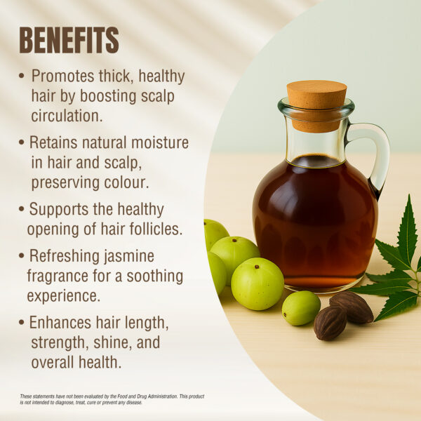 Blossom Hair Oil - Processed with Sesame Oil - Cold pressed and double filtered in Muslin cloth - 210 ml