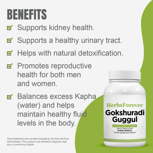 bnr4_gokshuradi_guggul Gokshuradi Guggulu - Ayurvedic Herbal Supplement - 90 Vege Capsules - 800 Mg Each