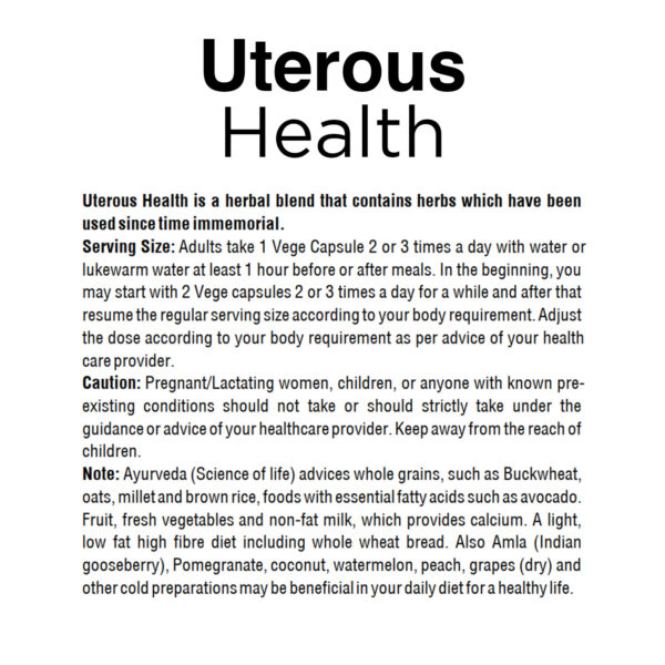 Women Uterous Support & Unwanted Growth Defence