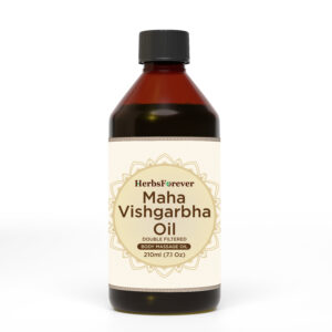 Maha Vishgarbha Oil - Processed with Sesame Oil - Cold pressed and double filtered in Muslin cloth - 210 ml