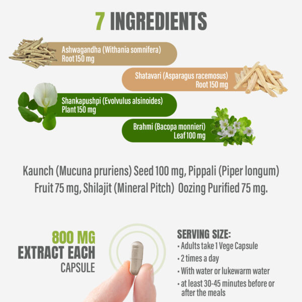 bnr2_true_calm_90Caps True Calm Capsules - Ayurvedic Herbal Supplement – 90 Vege Capsules – 800 Mg Each